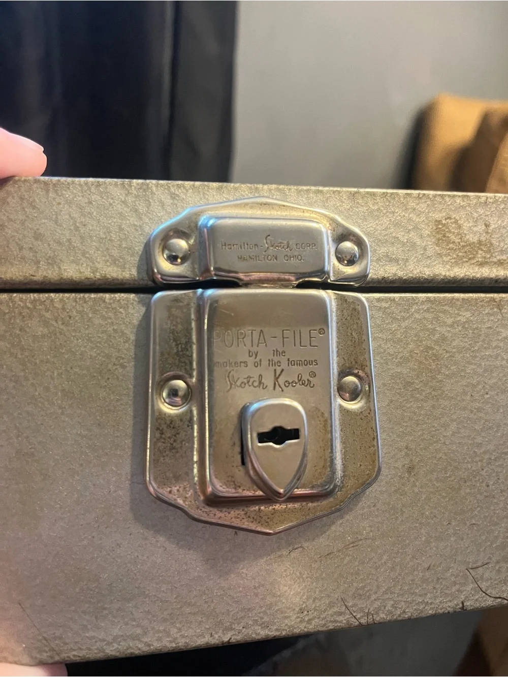 Vintage Metal Cash Box